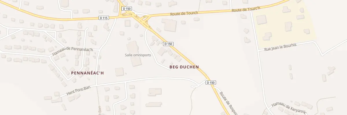 Plan du 14 Rte de Rosporden à Elliant