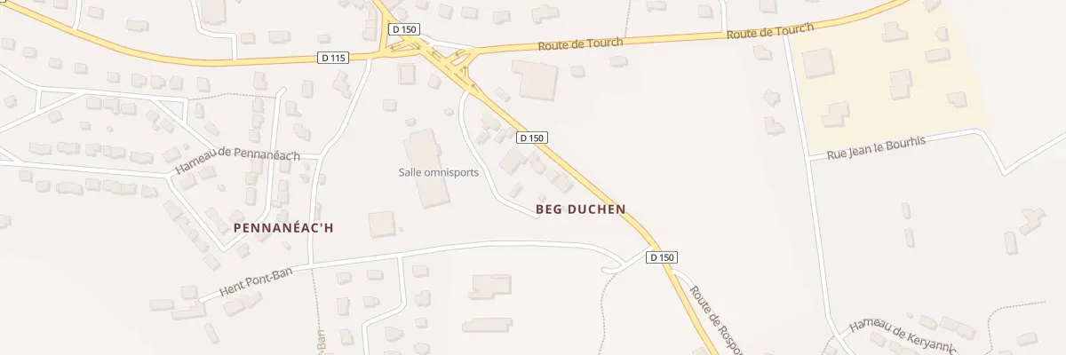 Plan du 12 Rte de Rosporden à Elliant