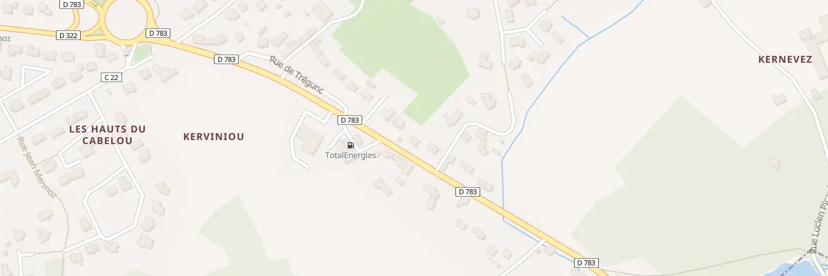Plan du 196 Rue de Trégunc à Concarneau