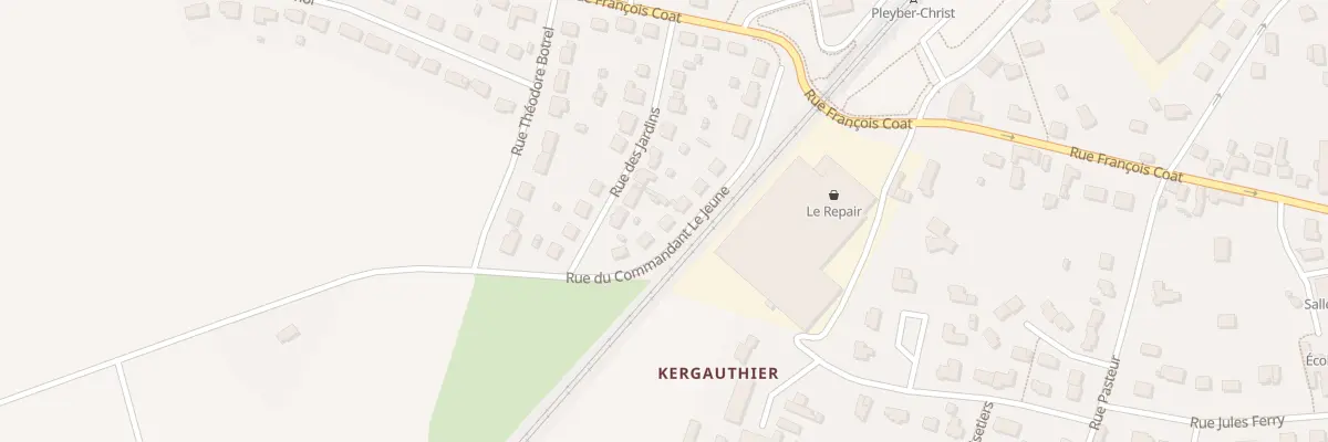 Plan du 14 Rue Commandant le Jeune à Pleyber-Christ