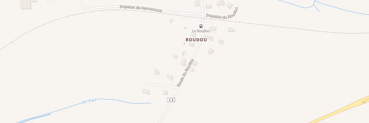 Plan du 447 Roudou à Melgven