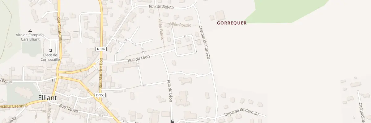 Plan du 8 Rue du Tregor à Elliant