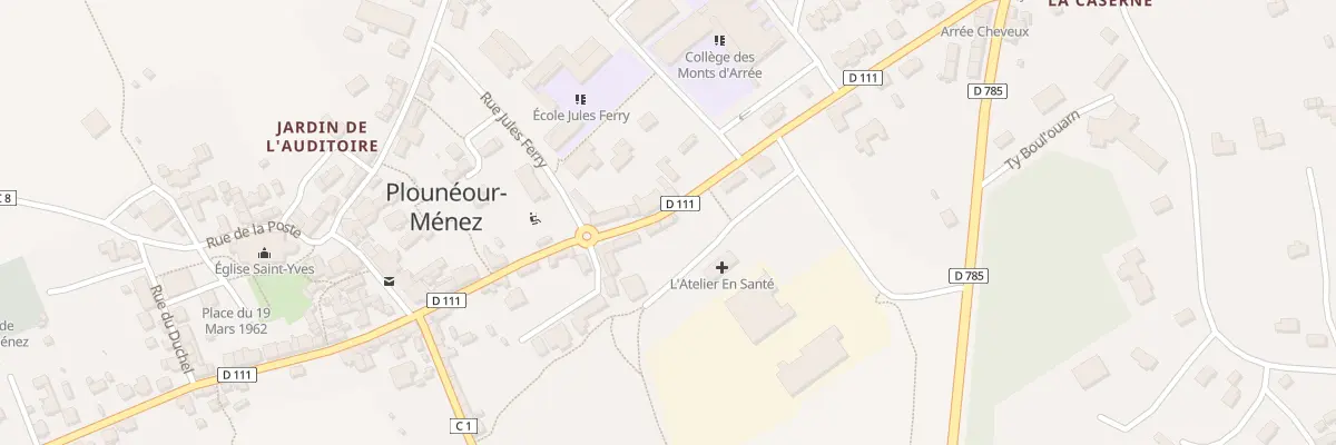 Plan du 9 Rue de la Libération à Plounéour-Ménez