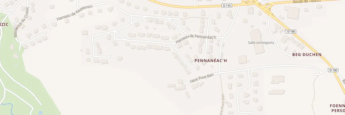 Plan du 39 Ham de Pennaneac’h à Elliant