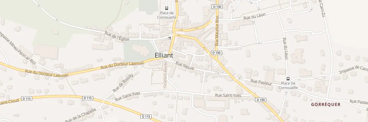 Plan du 3 Rue Neuve à Elliant