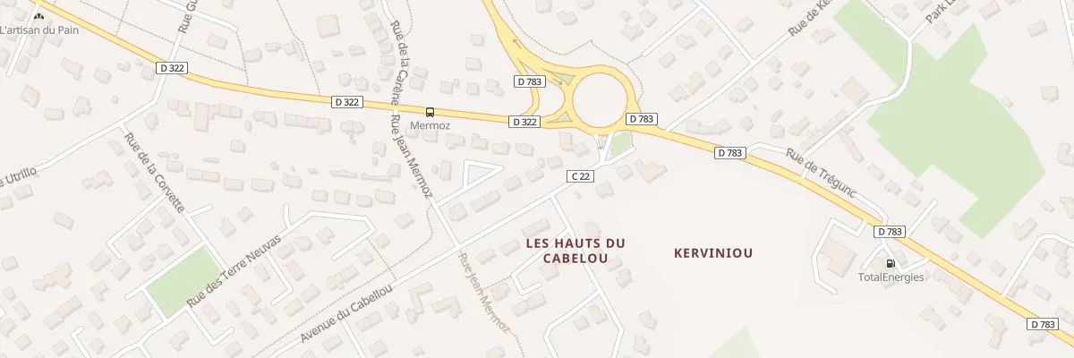 Plan du 8 Av du Cabellou à Concarneau