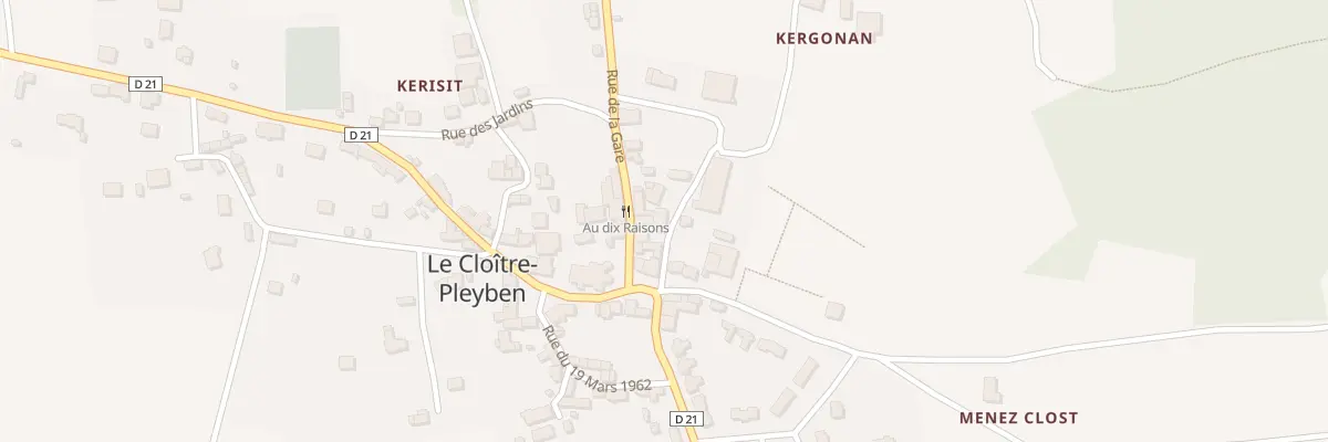 Plan du 6 Rue de La Gare au Cloître-Pleyben