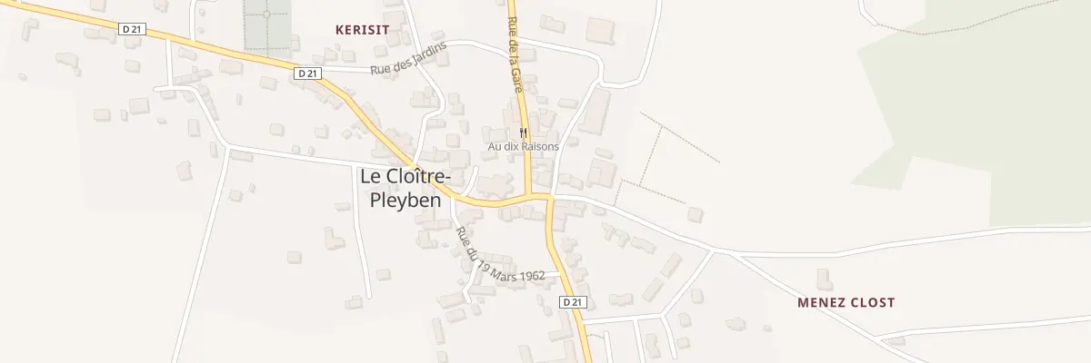 Plan du 2 Pl de l’Eglise au Cloître-Pleyben