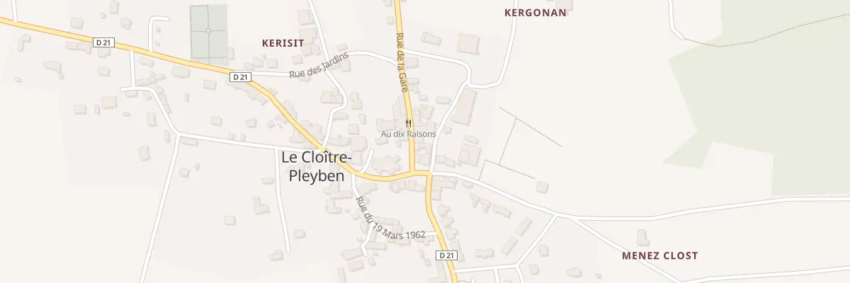 Plan du 4 Rue de La Gare au Cloître-Pleyben