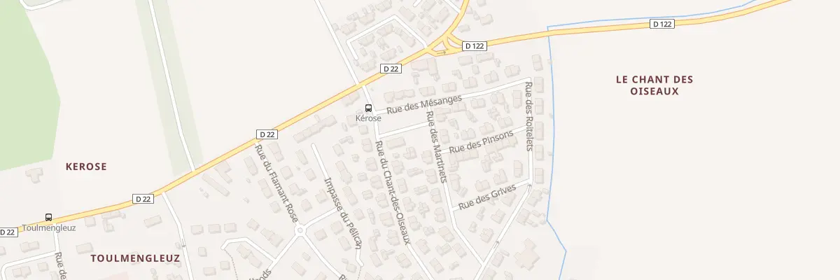 Plan du 1 Rue des Chardonnerets à Concarneau