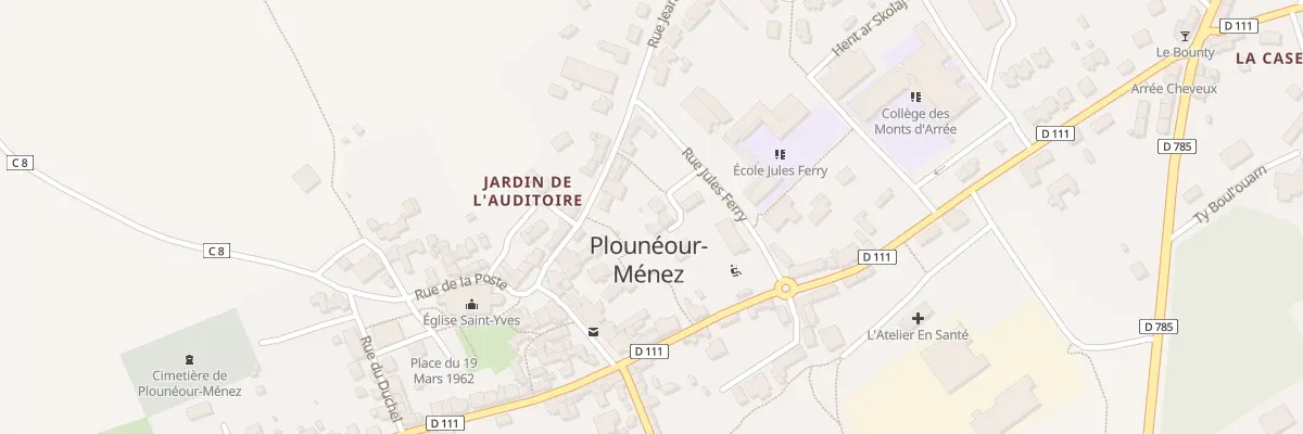Plan du 7 Rue Jules Ferry à Plounéour-Ménez