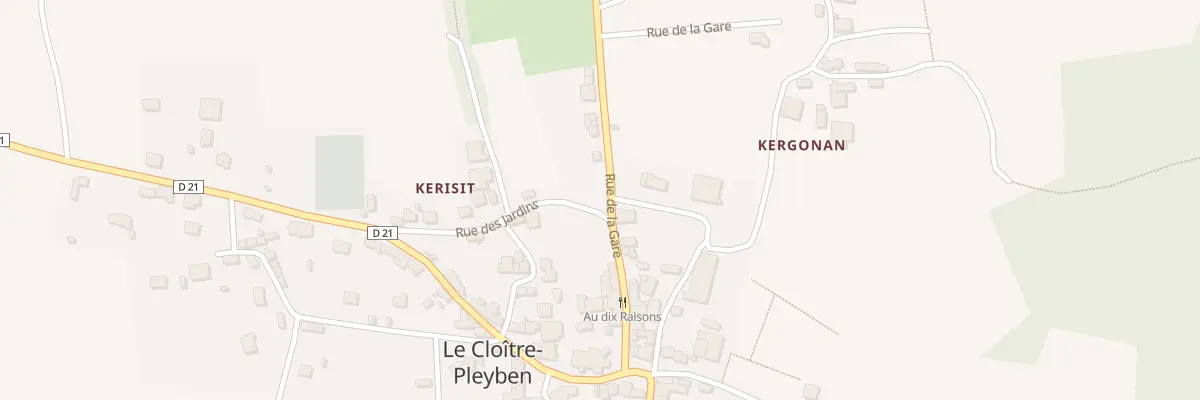 Plan du 3B Rue de La Gare au Cloître-Pleyben