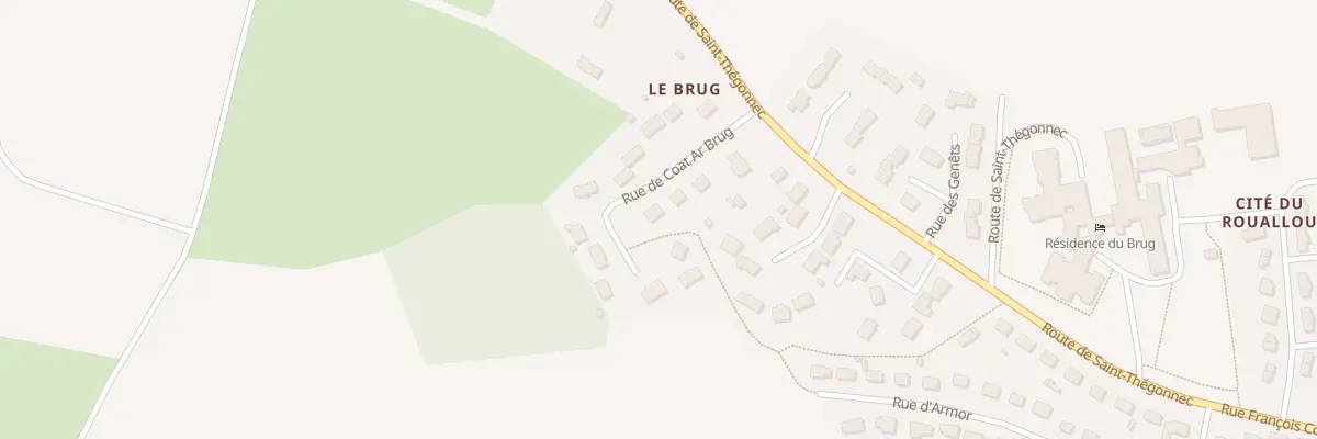Plan du 14 Coat Ar Brug à Pleyber-Christ