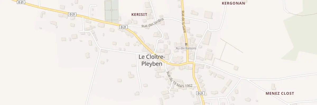 Plan du 2 Rue de Brasparts au Cloître-Pleyben