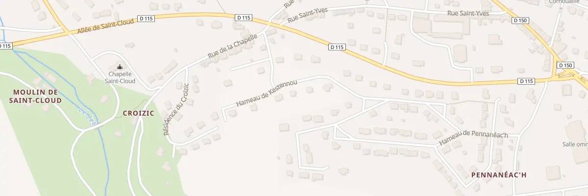Plan du 7 Ham de Kestennou à Elliant