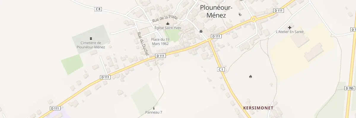 Plan du 45 Rue de la Libération à Plounéour-Ménez