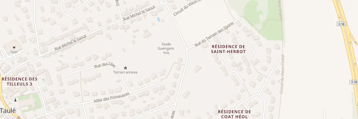 Plan du 33 Rue du Terrain des Sports à Taulé