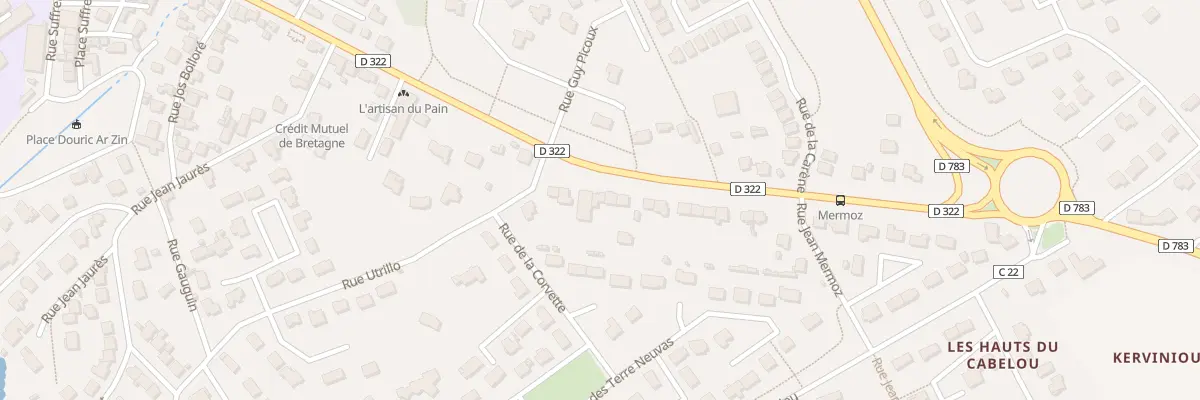 Plan du 155 Rue de Trégunc à Concarneau