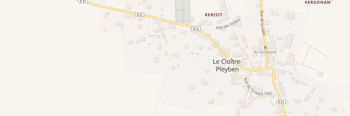 Plan du 1 Rue de Kérisit au Cloître-Pleyben