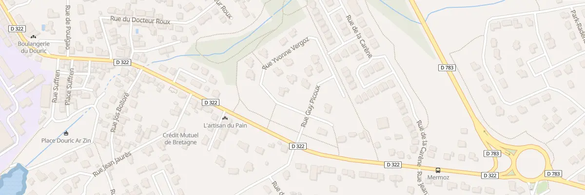 Plan du 2 Rue Yvonne Vergoz à Concarneau