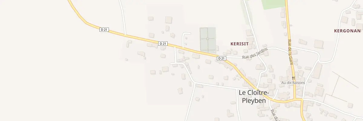 Plan du 16 Rue de Kérisit au Cloître-Pleyben