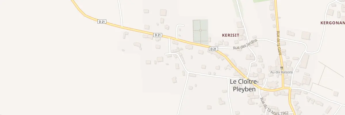 Plan du 7 Rue de Kérisit au Cloître-Pleyben