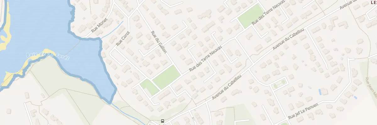 Plan du 20 Rue des Terre Neuvas à Concarneau