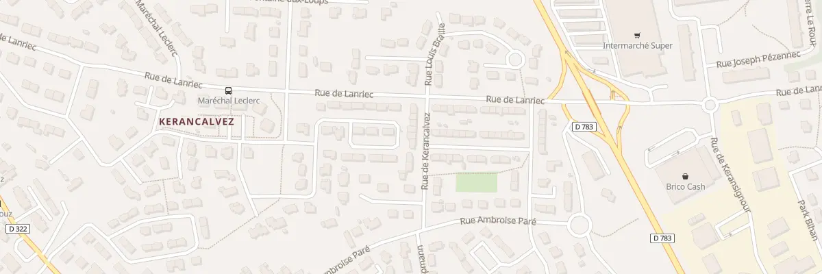 Plan du 10 Rue de Kerancalvez à Concarneau