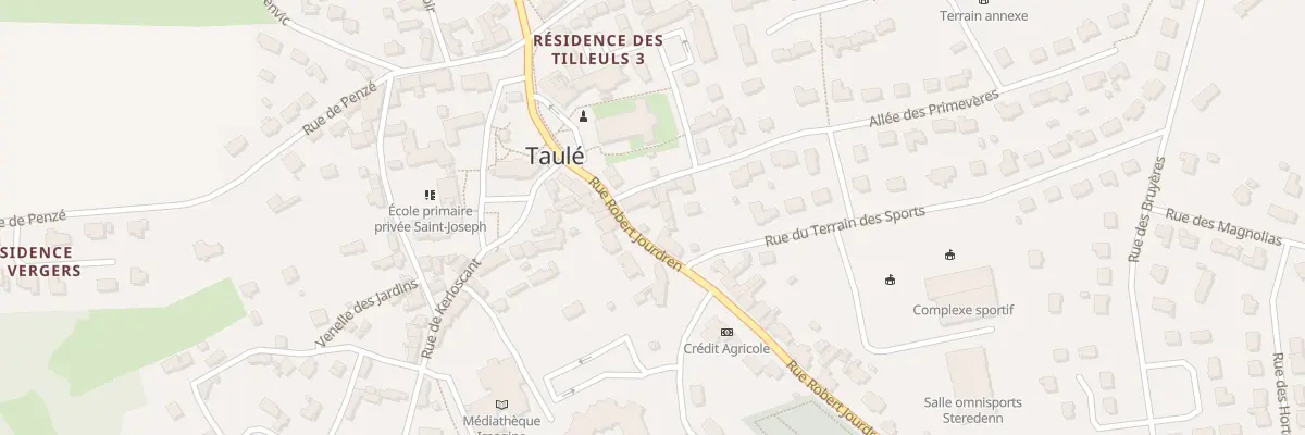 Plan du 1 Rue Robert Jourdren à Taulé
