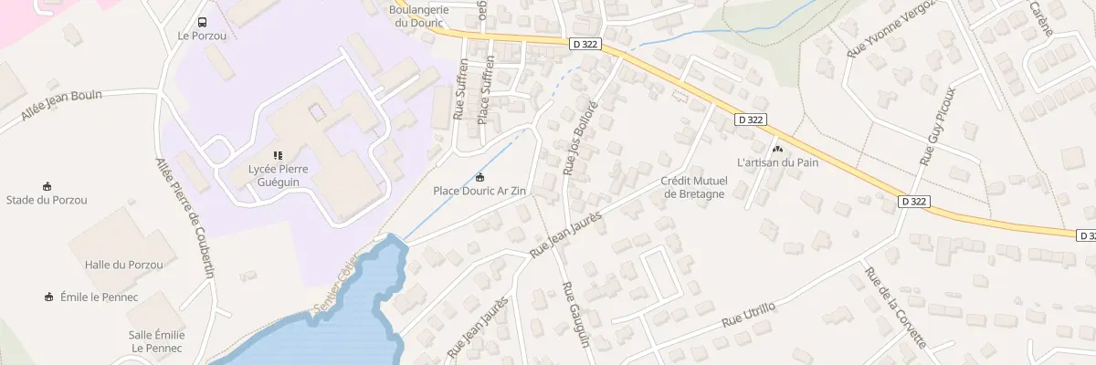 Plan du 16 Rue Jos Bolloré à Concarneau