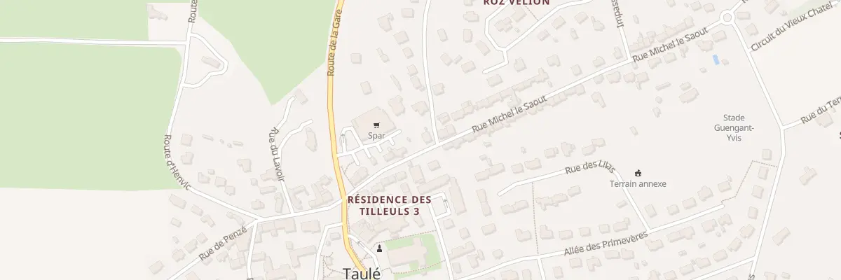 Plan du 9 Rue Michel Le Saout à Taulé