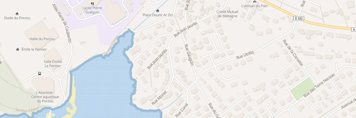 Plan du 8 Rue Monet à Concarneau