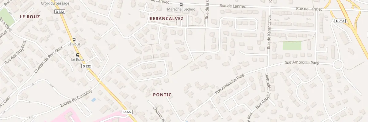 Plan du 34 Rue Gaston Bonnier à Concarneau