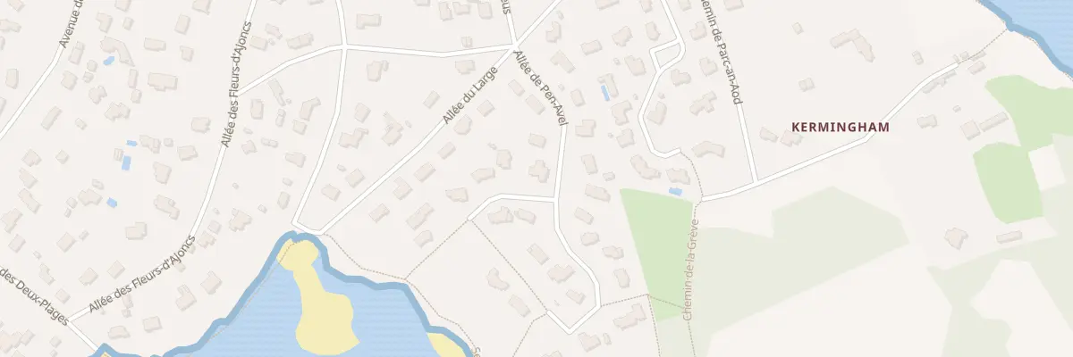 Plan du 8 All de Pen Avel à Concarneau