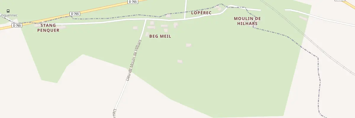 Plan du 16 Beg Meil à Saint-Yvi