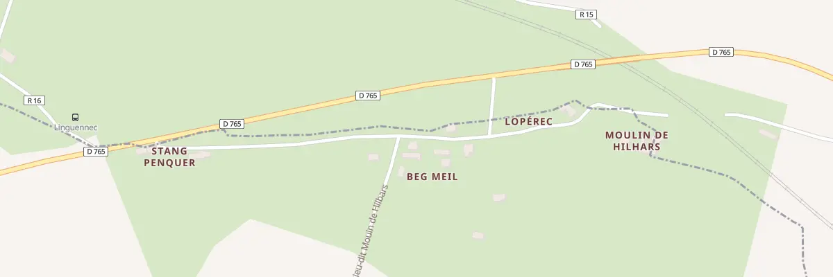 Plan du 6 Beg Meil à Saint-Yvi