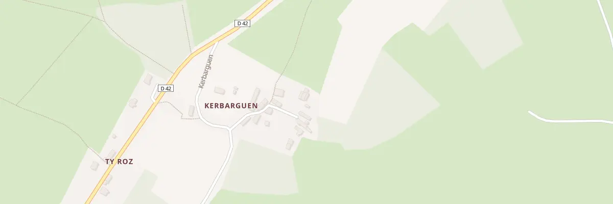 Plan de Kerbarguen à Botmeur