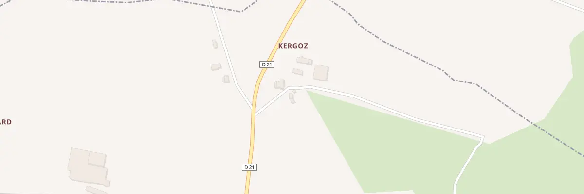 Plan du 5023 Kergoz au Cloître-Pleyben
