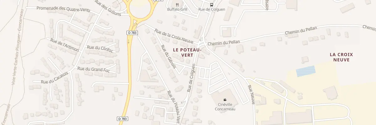 Plan du 3 Rue de Colguen à Concarneau