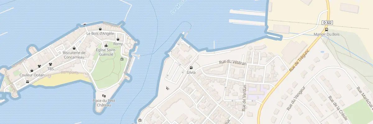 Plan du 9 Rue Mauduit Duplessis à Concarneau