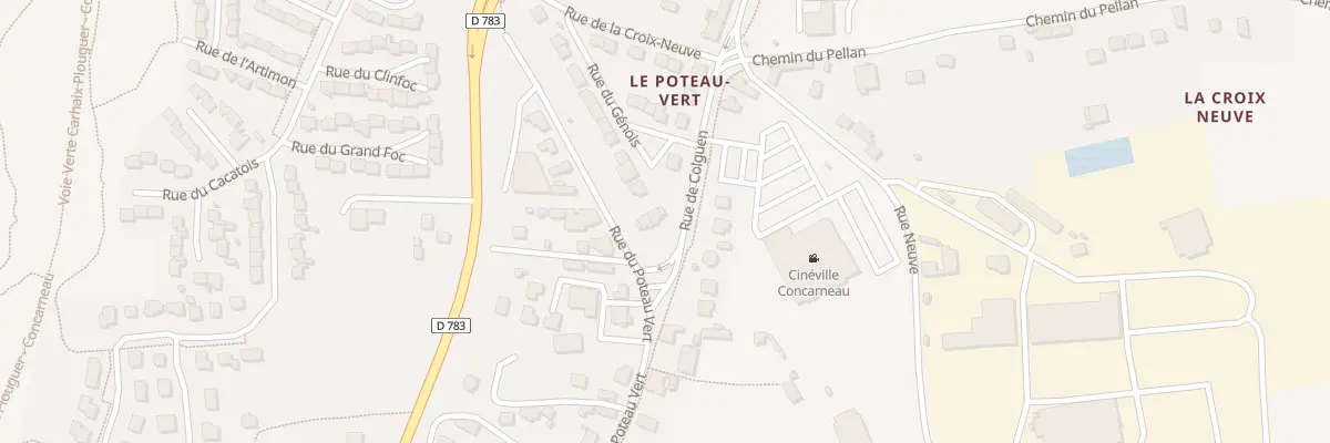Plan du 9001F Rue du Poteau Vert à Concarneau