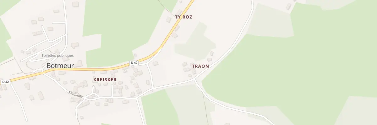 Plan du 134 Traon à Botmeur