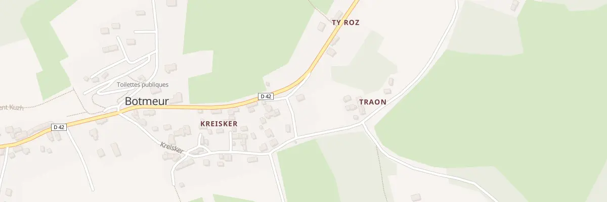 Plan du 170 Traon à Botmeur