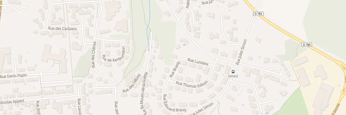 Plan du 23 Rue Branly à Concarneau