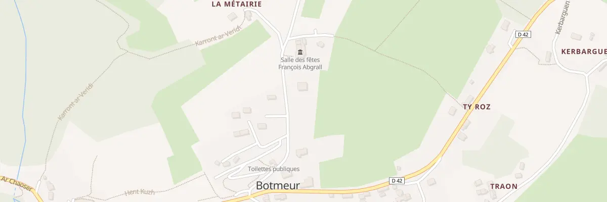 Plan du 5000 Bourg à Botmeur
