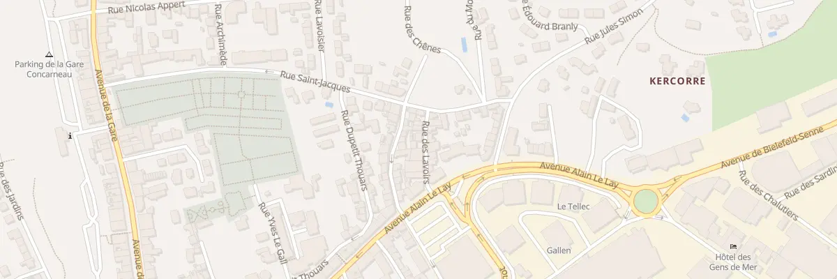 Plan du 3 Rue des Lavoirs à Concarneau