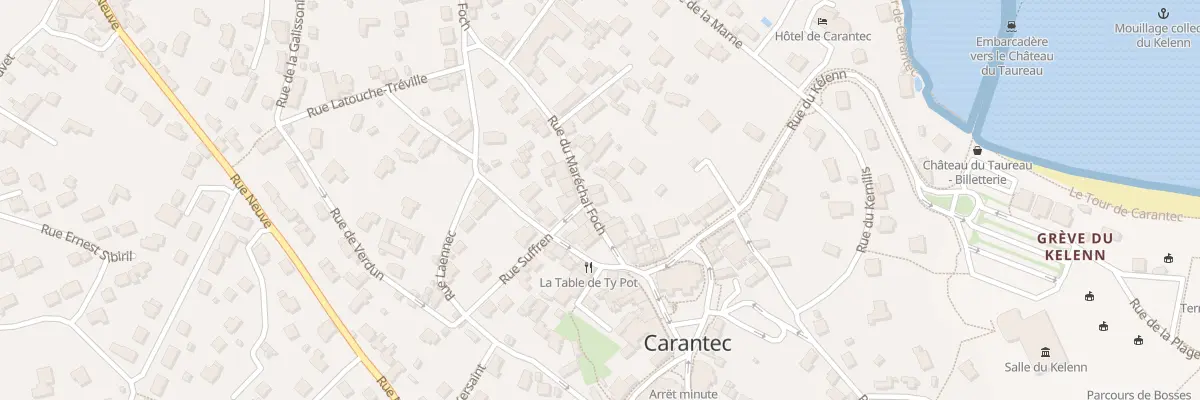 Plan du 9 Rue Marechal Foch à Carantec