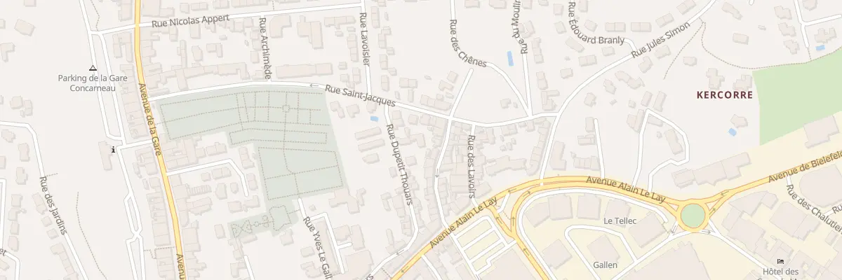Plan du 70 Rue Dupetit Thouars à Concarneau