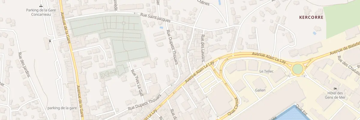 Plan du 60 Rue Dupetit Thouars à Concarneau