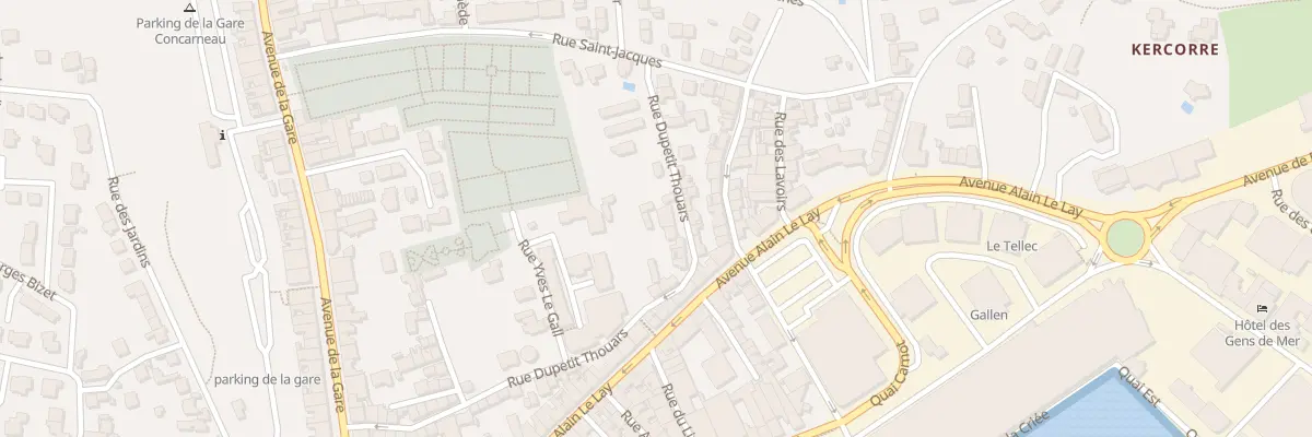 Plan du 43 Rue Dupetit Thouars à Concarneau